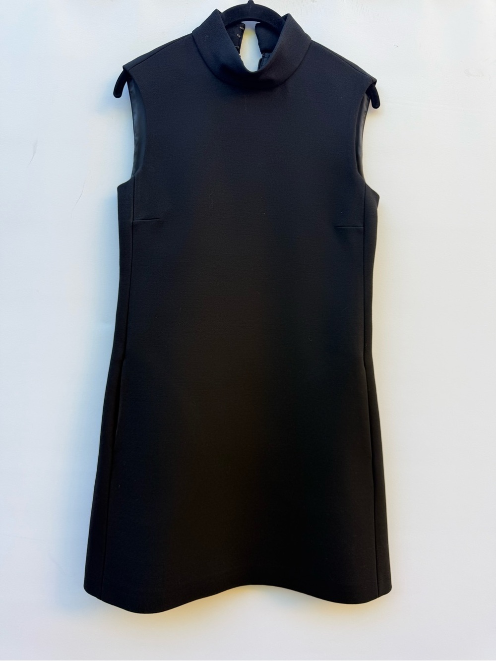 Celine Black Sleeveless Mock Neck Mini Dress EU 36